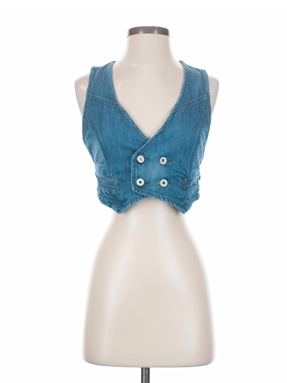 Diesel Cropped Denim Vest